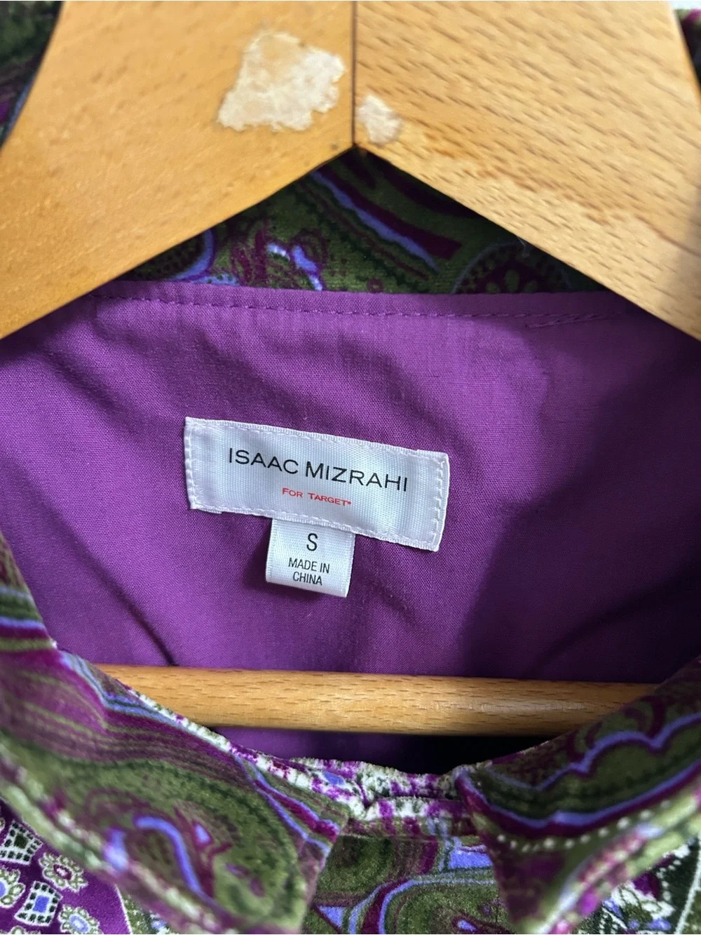 Isaac Mizrahi for Target Jacket Purple Velvet Paisley Jacket Blazer Size S